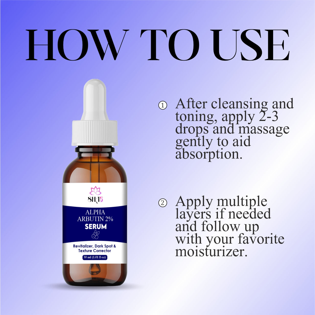 Alpha Arbutin Serum 2% + Hyaluronic Acid – Dark Spot Corrector for Face – Brightening & Hydrating Facial Serum – Reduces Hyperpigmentation, Uneven Skin Tone & Acne Scars – 30ml