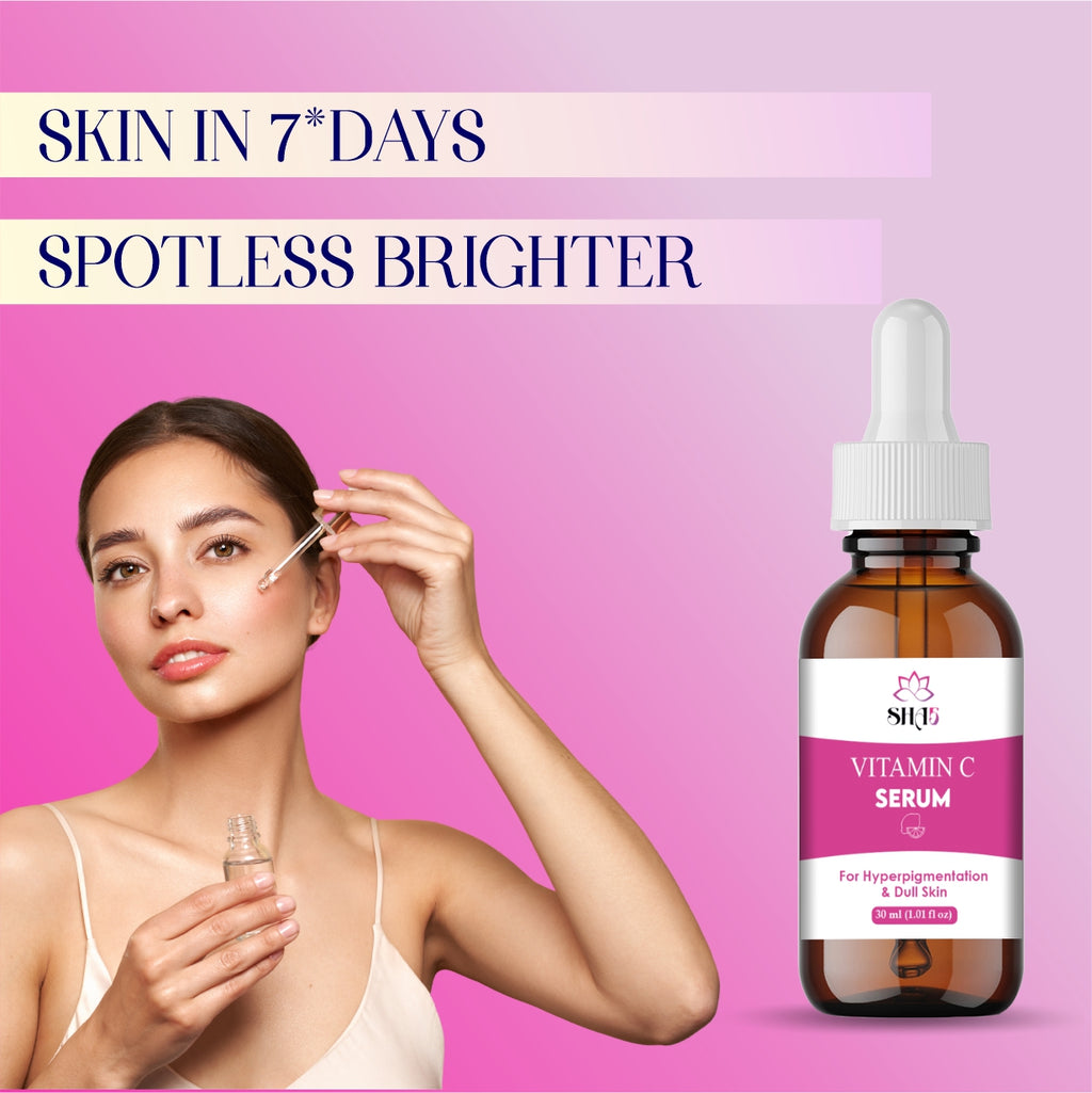 Vitamin C Serum for Face – 20% Pure Vitamin C + Hyaluronic Acid + Vitamin E – Anti Aging & Brightening Serum – Reduces Wrinkles, Dark Spots & Fine Lines